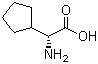 结构式 CAS# 2521-86-0, D-环戊基甘氨酸