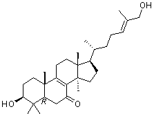 structure of CAS# 252351-95-4, 3,26-Dihydroxylanosta-8,24-dien-7-one;Ganoderon B; Lucidadiol
