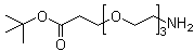 structure of CAS# 252881-74-6, 3-[2-[2-(2-Aminoethoxy)ethoxy]ethoxy]propionic acid tert-butyl ester