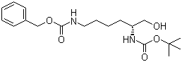 structure of CAS# 252940-35-5, 2-N-Boc-6-N-Cbz-D-Lysinol;(R)-(5-tert-Butoxycarbonylamino-6-hydroxyhexyl)carbamic acid benzyl ester