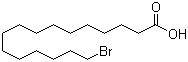 structure of CAS# 2536-35-8, 16-Bromohexadecanoic acid