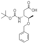 结构式 CAS# 254101-11-6, N-叔丁氧羰基-O-苄基-L-beta-高苏氨酸