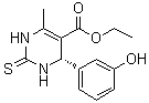 structure of CAS# 254753-54-3, (4S)-Monastrol;(4S)-1,2,3,4-Tetrahydro-4-(3-hydroxyphenyl)-6-methyl-2-thioxo-5-pyrimidinecarboxylic acid ethyl ester