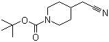 结构式 CAS# 256411-39-9, (1-叔丁氧羰基哌啶-4-基)乙腈