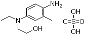 结构式 CAS# 25646-77-9, 4-(N-乙基-N-羟乙基)-2-甲基苯二胺硫酸盐; 2-[(4-氨基-3-甲基苯基)乙基氨基]乙醇硫酸盐; 彩色显影剂 CD-4