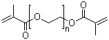 结构式 CAS# 25852-47-5, 聚乙二醇二甲基丙烯酸酯