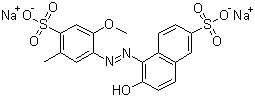 structure of CAS# 25956-17-6, Allura Red AC;Disodium 6-hydroxy-5-[(2-methoxy-4-sulphonato-m-tolyl)azo]naphthalene-2-sulphonate