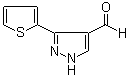 结构式 CAS# 26033-27-2, 3-(噻吩-2-基)-1H-吡唑-4-甲醛
