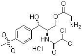 Thiamphenicol glycinate hydrochloride molecular structure (CAS 2611-61-2)