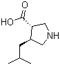 structure of CAS# 261896-40-6, (3S,4S)-4-Isobutylpyrrolidine-3-carboxylic acid