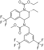 结构式 CAS# 262352-17-0, 托彻普; (2R,4S)-4-[(3,5-双三氟甲基苄基)甲氧基甲酰氨基]-2-乙基-6-三氟甲基-3,4-二氢-2H-喹啉-1-羧酸乙酯