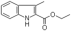 结构式 CAS# 26304-51-8, 3-甲基吲哚-2-甲酸乙酯
