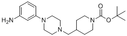 structure of CAS# 2636798-59-7, tert-Butyl 4-((4-(3-aminophenyl)piperazin-1-yl)methyl)piperidine-1-carboxylate