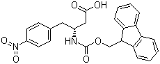 结构式 CAS# 269398-78-9, Fmoc-(R)-3-氨基-4-(4-硝基苯基)丁酸; (R)-N-芴甲氧羰基-3-氨基-4-(4-硝基苯基)丁酸