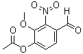 结构式 CAS# 2698-69-3, 4-O-乙酰基-2-硝基香草醛