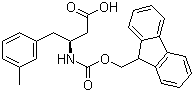 结构式 CAS# 270062-94-7, (S)-N-芴甲氧羰基-3-氨基-4-(3-甲基苯基)丁酸