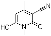 structure of CAS# 27074-03-9, 1,4-Dimethyl-3-cyano-6-hydroxypyrid-2-one;1,2-Dihydro-1,4-dimethyl-6-hydroxy-2-oxonicotinonitrile; 1,2-Dihydro-6-hydroxy-1,4-dimethyl-2-oxo-3-pyridinecarbonitrile