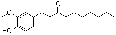 structure of CAS# 27113-22-0, Paradol;[6]-Gingerone; [6]-Paradol; Heptyl 4-hydroxy-3-methoxyphenethyl ketone