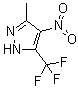 structure of CAS# 27116-80-9, 3-Methyl-4-nitro-5-(trifluoromethyl)pyrazole;3-Methyl-4-nitro-5-(trifluoromethyl)-1H-pyrazole