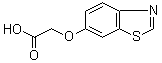 structure of CAS# 273939-87-0, 2-(6-Benzothiazolyloxy)aceticacid;(6-Benzothiazolyloxy)aceticacid; 2-(Benzothiazol-6-yloxy)acetic acid