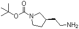 结构式 CAS# 274692-08-9, (3S)-3-(2-氨基乙基)-1-吡咯烷羧酸叔丁酯