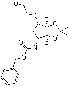 结构式 CAS# 274693-54-8, N-[(3aS,4R,6S,6aR)-四氢-6-(2-羟基乙氧基)-2,2-二甲基-4H-环戊烯并-1,3-二氧杂环戊烷-4-基]氨基甲酸苯甲酯