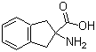 结构式 CAS# 27473-62-7, 2-氨基-2,3-二氢-1H-茚-2-羧酸