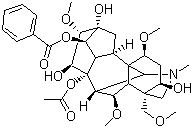 结构式 CAS# 2752-64-9, 中乌头碱; 新乌头碱