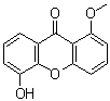 5-羟基-1-甲氧基-9H-氧杂蒽-9-酮分子结构 (CAS 27770-13-4)