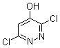 结构式 CAS# 2779-81-9, 3,6-二氯-4-哒嗪醇