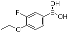 结构式 CAS# 279263-10-4, 4-乙氧基-3-氟苯硼酸