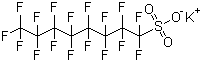 结构式 CAS# 2795-39-3, 全氟辛基磺酸钾; FC-95