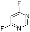 4,6-二氟嘧啶分子结构 (CAS 2802-62-2)