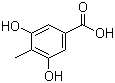 结构式 CAS# 28026-96-2, 3,5-二羟基-4-甲基苯甲酸