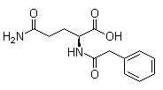 结构式 CAS# 28047-15-6, N2-(2-苯乙酰基)-L-谷氨酰胺