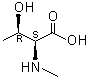 structure of CAS# 2812-28-4, N-Methyl-L-threonine;N-Methylthreonine