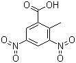structure of CAS# 28169-46-2, 3,5-Dinitro-2-methylbenzoic acid;3,5-Dinitro-2-toluic acid