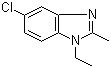 structure of CAS# 2818-76-0, 5-Chloro-1-ethyl-2-methylbenzimidazole