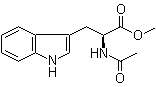 structure of CAS# 2824-57-9, Methyl N-acetyl-L-tryptophanate;Methyl acetyltryptophanate; N-Acetyl-L-tryptophan methyl ester; N-Acetyltryptophan methyl ester; Nalpha-Acetyl-L-tryptophan methyl ester