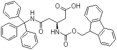 结构式 CAS# 283160-20-3, (3S)-3-(芴甲氧羰基氨基)-5-氧代-5-(三苯甲基氨基)戊酸