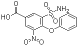 结构式 CAS# 28328-53-2, 3-硝基-4-苯氧基-5-氨基磺酰基苯甲酸