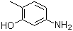 structure of CAS# 2835-95-2, 5-Amino-o-cresol;5-Amino-2-methylphenol; 3-Hydroxy-4-methylaniline; 4-Amino-2-hydroxytoluene