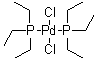 结构式 CAS# 28425-04-9, 双(三乙基膦)二氯化钯