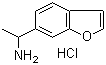 structure of CAS# 286834-84-2, alpha-Methyl-6-benzofuranethanamine hydrochloride;1-(1-benzofuran-6-yl)propan-2-amine;hydrochloride