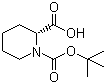 结构式 CAS# 28697-17-8, N-Boc-D-哌啶-2-羧酸; (R)-(+)-1-叔丁氧羰基-2-哌啶羧酸