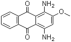 structure of CAS# 2872-48-2, Disperse Red 11;C.I. 62015; 1,4-Diamino-2-methoxy-9,10-anthracenedione; Solvent Violet 26