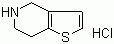structure of CAS# 28783-41-7, 4,5,6,7-Tetrahydrothieno[3,2,c] pyridine hydrochloride;4,5,6,7-Tetrahydrotieno[3,2-c]pyridinium chloride