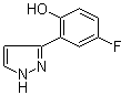structure of CAS# 288401-64-9, 4-Fluoro-2-(1H-pyrazol-3-yl)phenol;3-(3-Fluoro-6-hydroxyphenyl)pyrazole