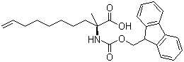 结构式 CAS# 288617-75-4, (2S)-2-N-芴甲氧羰基氨基-2-甲基-9-癸烯酸