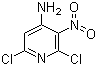 结构式 CAS# 2897-43-0, 4-氨基-2,6-二氯-3-硝基吡啶